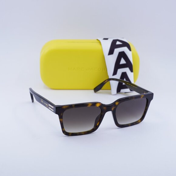 Marc Jacobs MARC 719/S 0086 9K Square Sunglasses - Havana\Brown Gradient - Picture 5 of 10